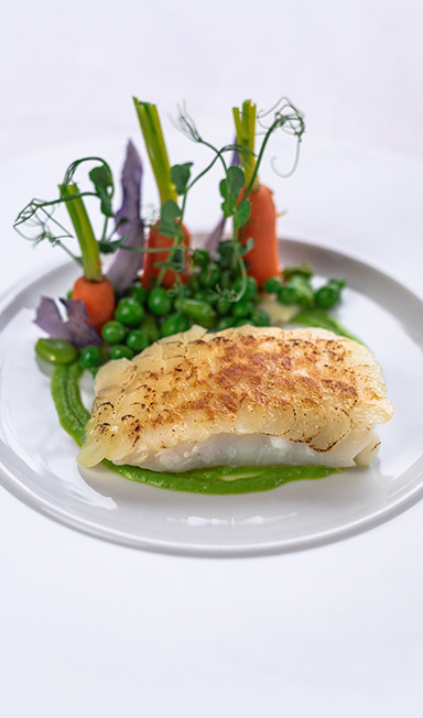 Plato con una comida mediterránea de Xoan Marin.